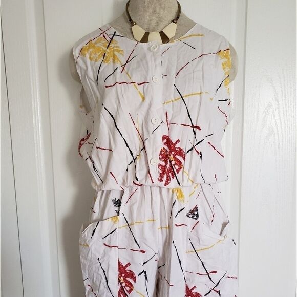 VINTAGE Paint Splater Romper Shorts - Picture 3 of 5